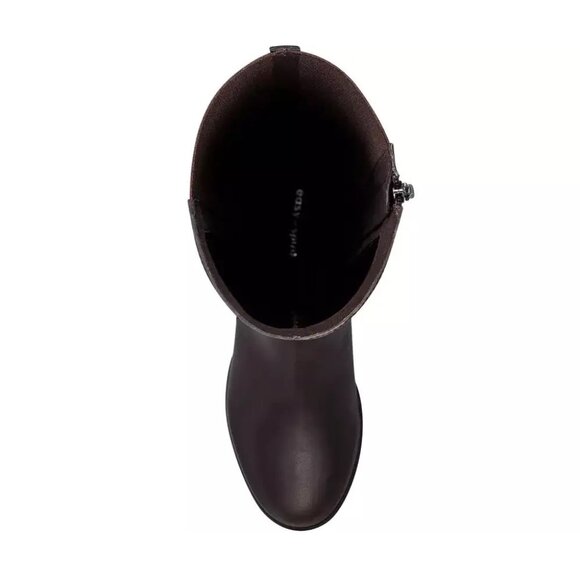 Dark Brown Leather Knee High Riding Boots Easy Spirit Chaza Size 9 Wide - Picture 7 of 10